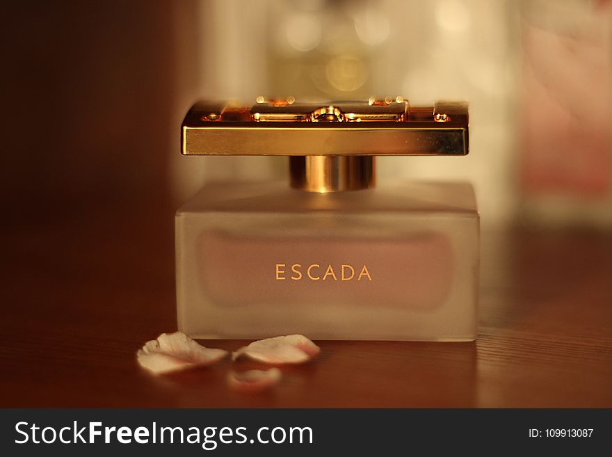 Escada Perfume Bottle on Table