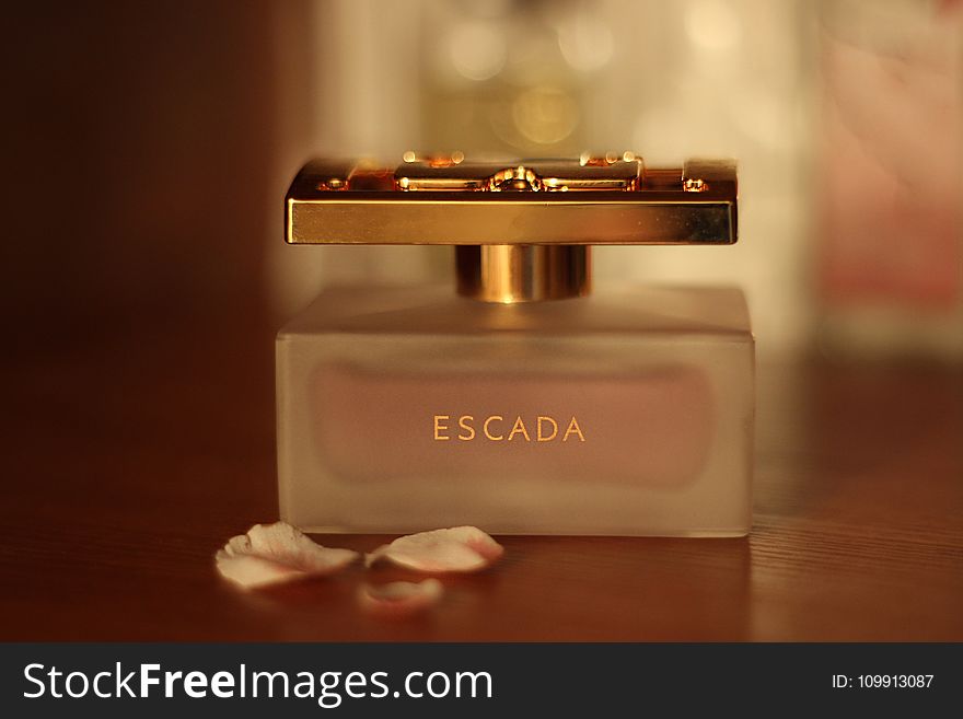 Escada Perfume Bottle On Table