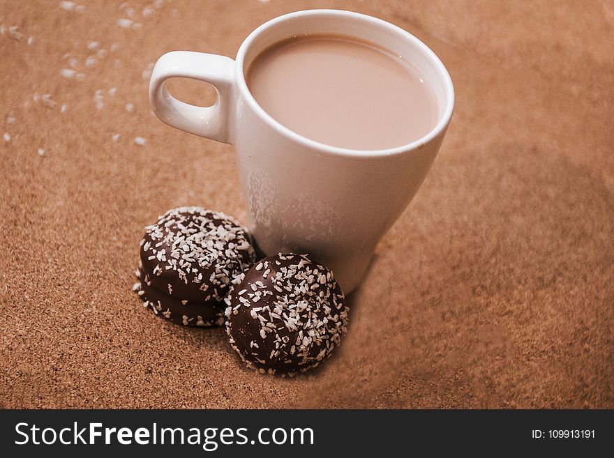 White Ceramic Mug With Coffee