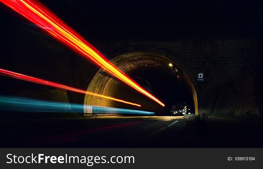 Time Lapse Photo of Tunnel