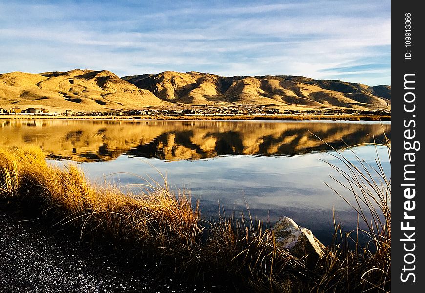 Body of Water Near Brown Mountains