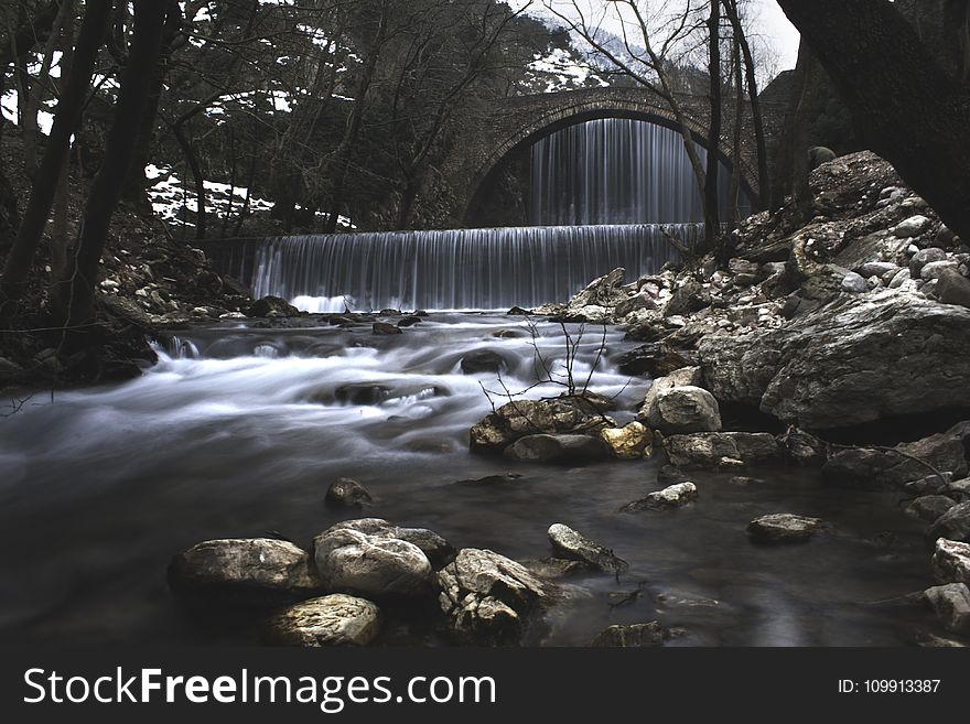 Time Lapse Photography of Waterfall