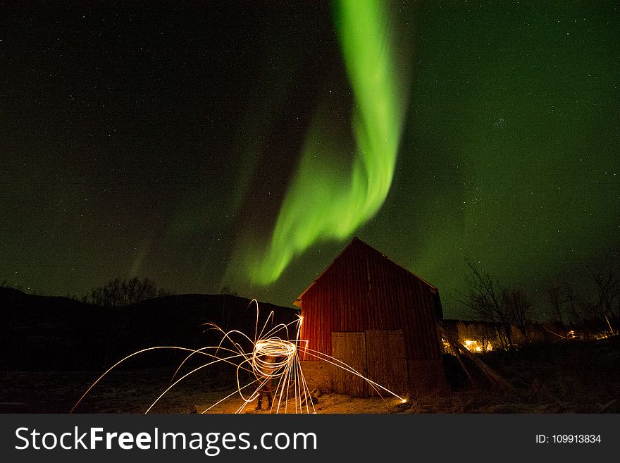 Time Lapse Photo Of Aurora Borealis