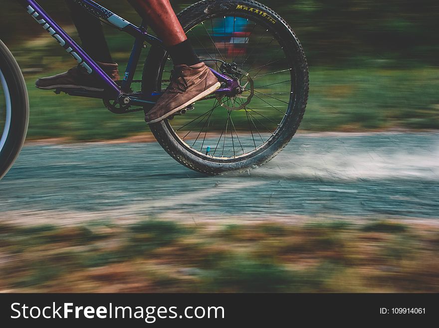 Photo of Purple Mountain Bike Drifting