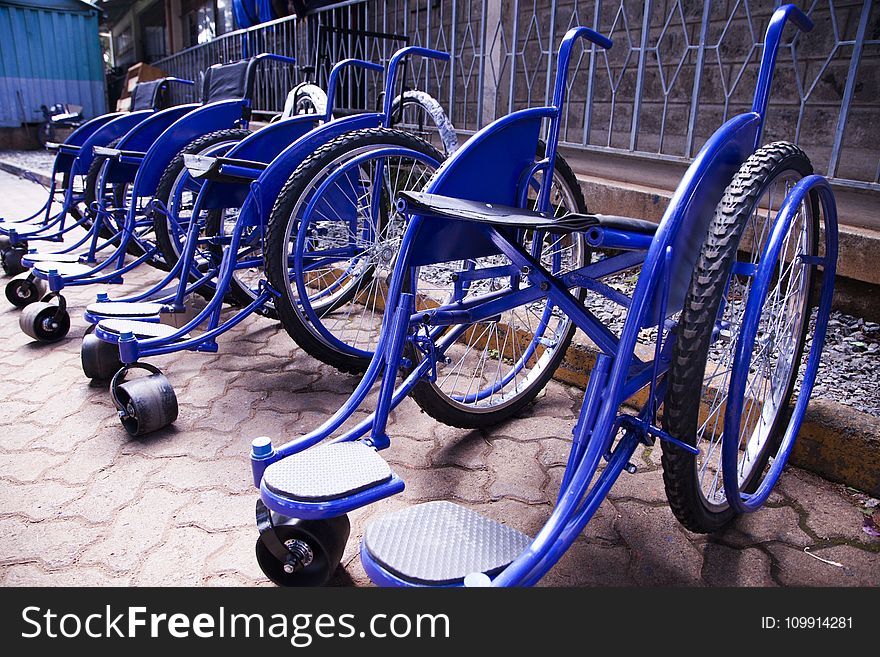 Blue Wheel Chairs
