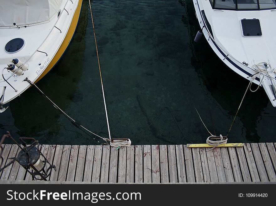 Aerial Photography Of White Yachts