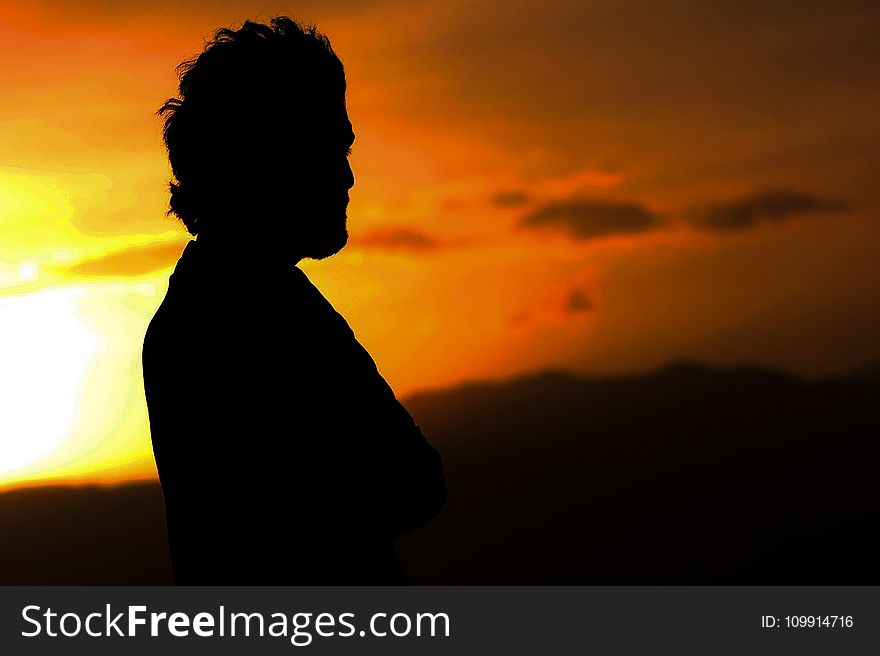 Silhouette Photo of a Man