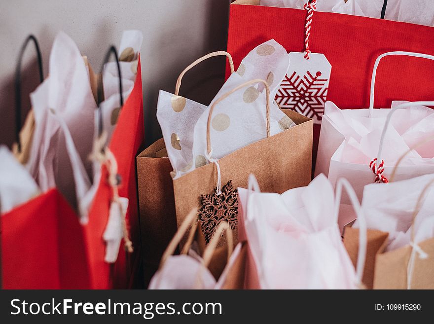 Paper Bags Near Wall