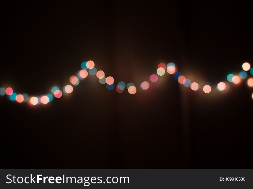 Bokeh Photography of String Lights