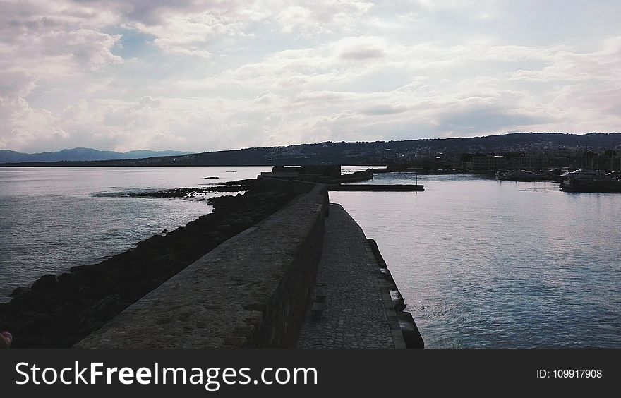 Body Of Water Near To Seawall