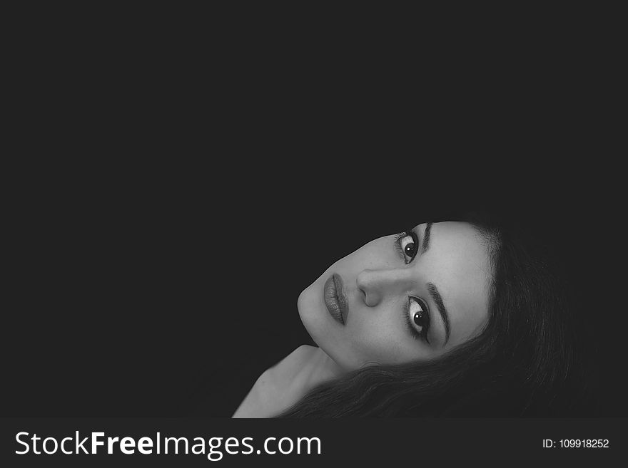 Monochrome Photography of a Woman