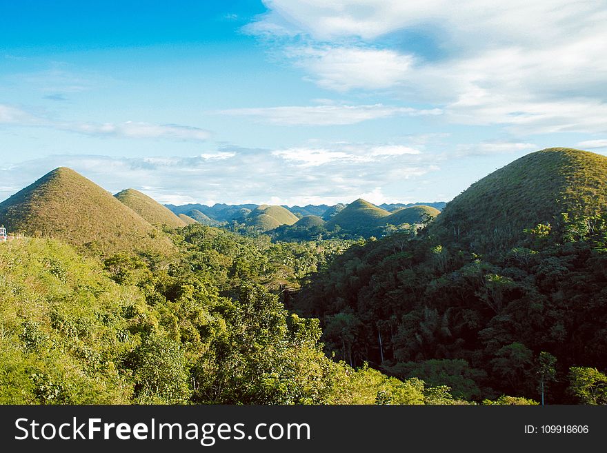 Scenic View of Hills Surrounded By Trees