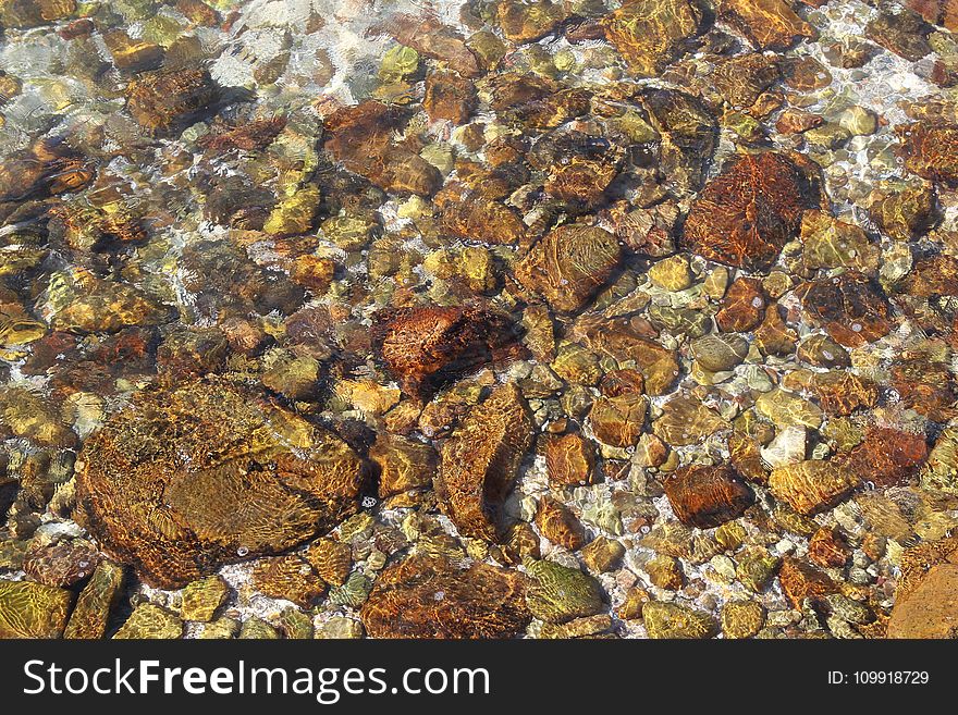 Stones Under Clear Water