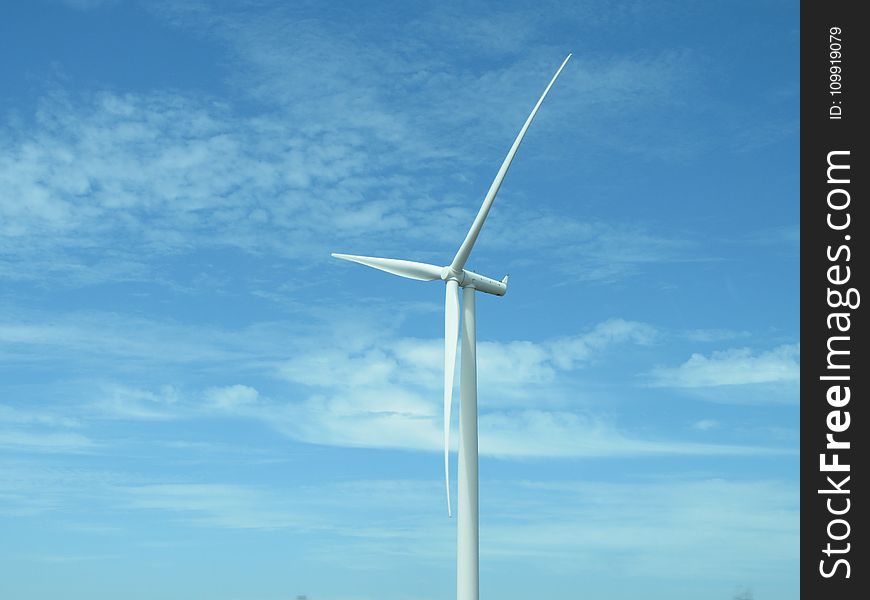 Close Up Photo of White Windmill