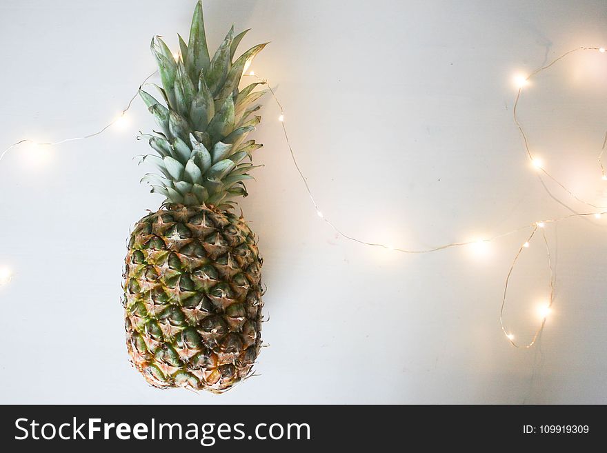 Pineapple On White Surface