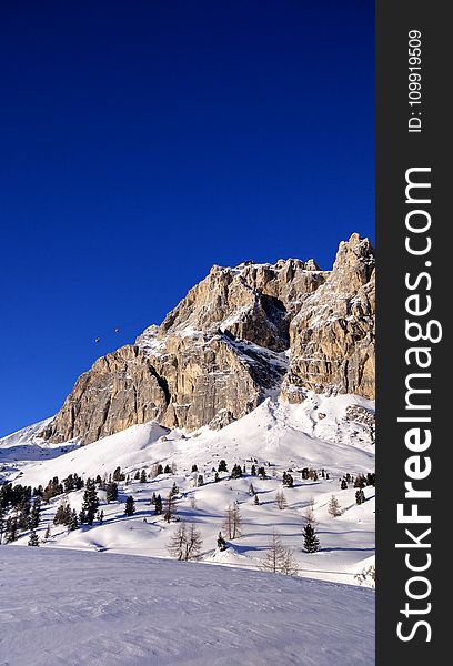 Scenic View Of Mountain During Winter