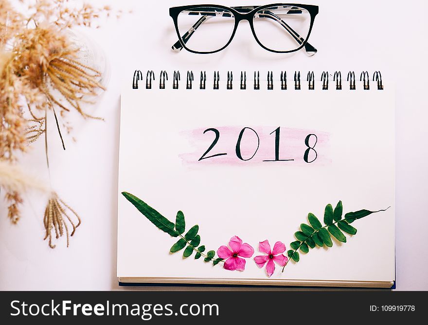 White 2018 Spiral Calendar