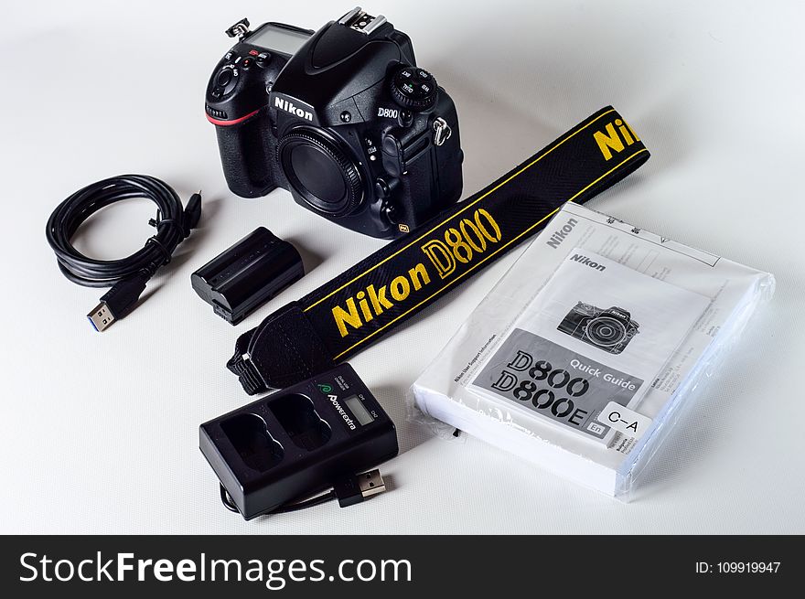 Nikon D800 With Lanyard And Battery Charger