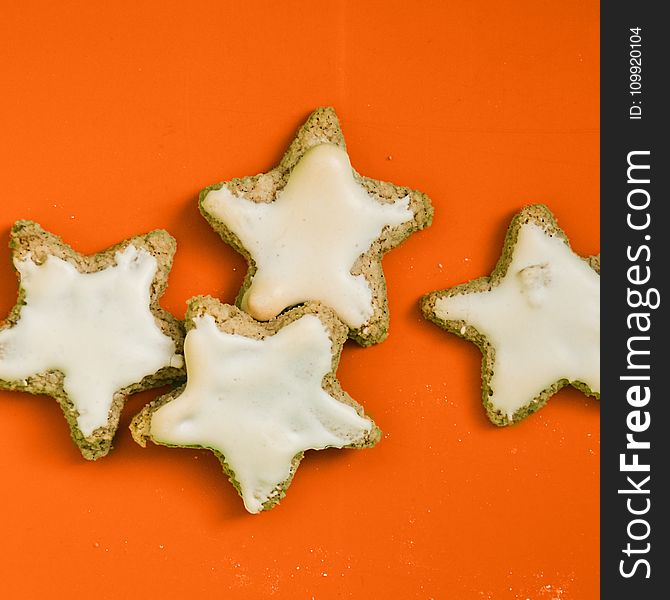 Four Star Shaped Cookies