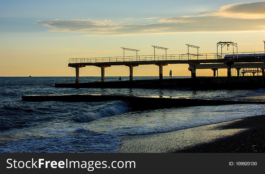 Silhouette Of Pier