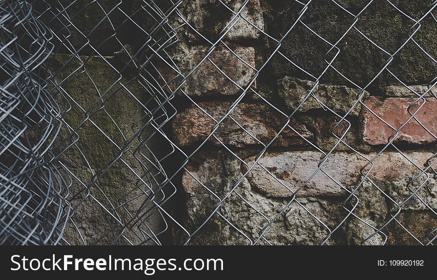 Gray Steel Chained Link Fence