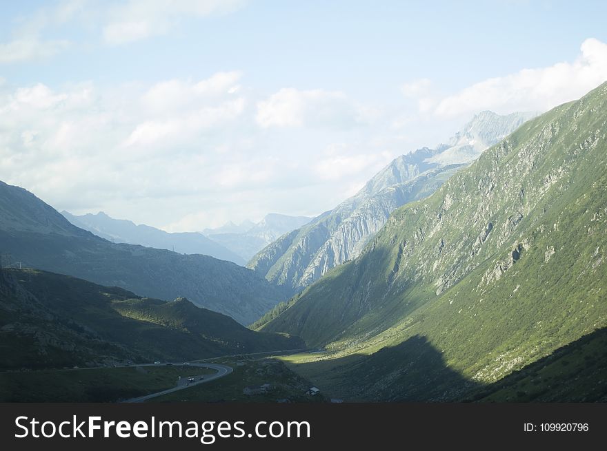 Aerial Photography Of Grass Covered Mountain