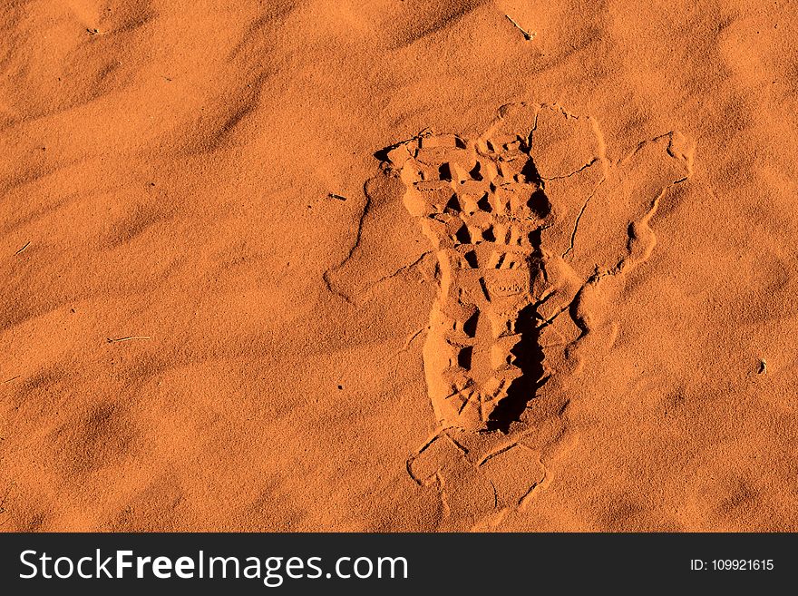 Photo of Right Footprint on Sand
