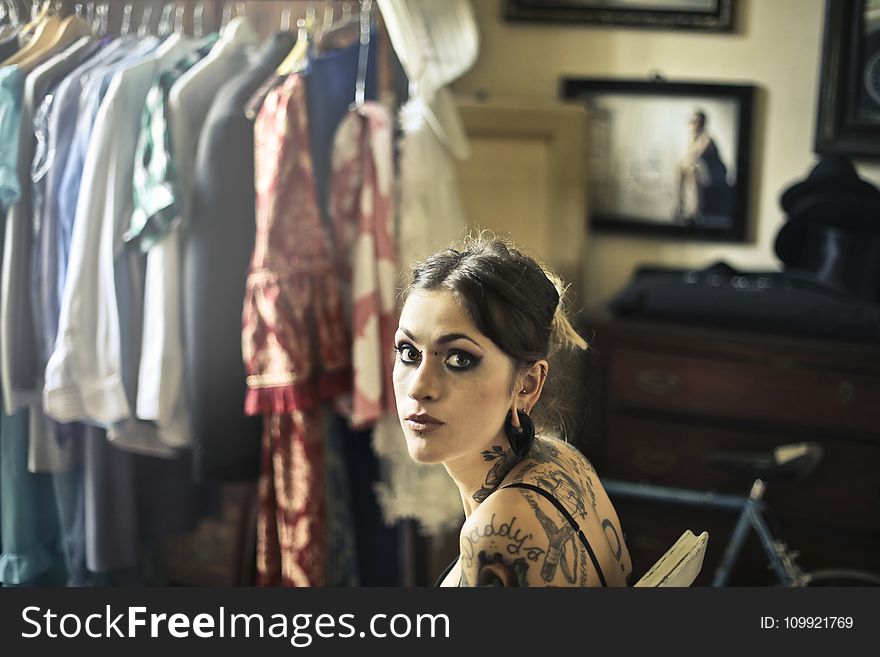 Woman Sitting On The Chair