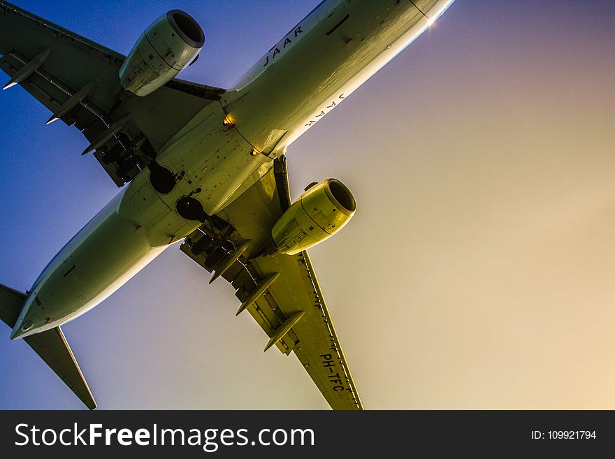 Low Angle Photography of Airplane