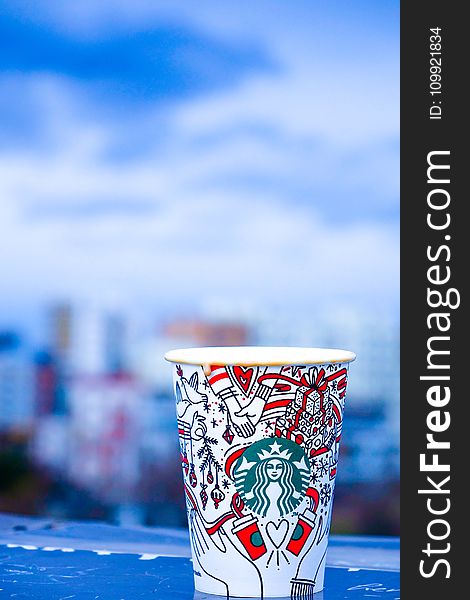 Close-Up Photo of White and Red Starbucks Disposable Cup