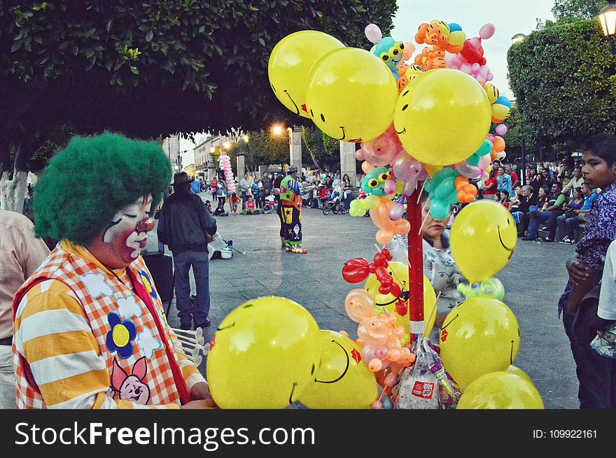 Clown With Green Wig