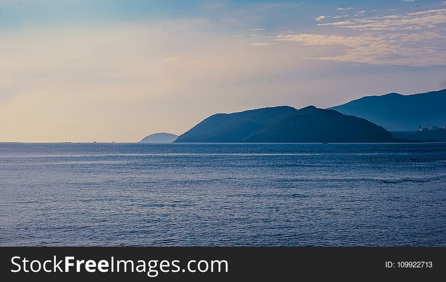 Scenic View of Ocean During Dawn