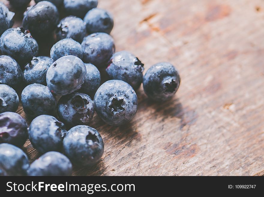 Close-Up Photography Of Blueberries