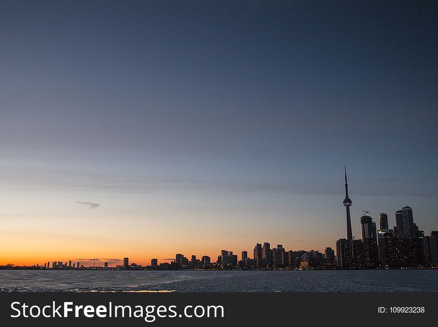 Space Needle Building During Sunset