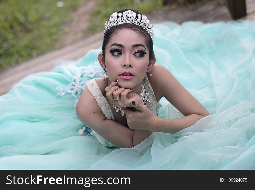 Woman Wearing Sleeveless Dress