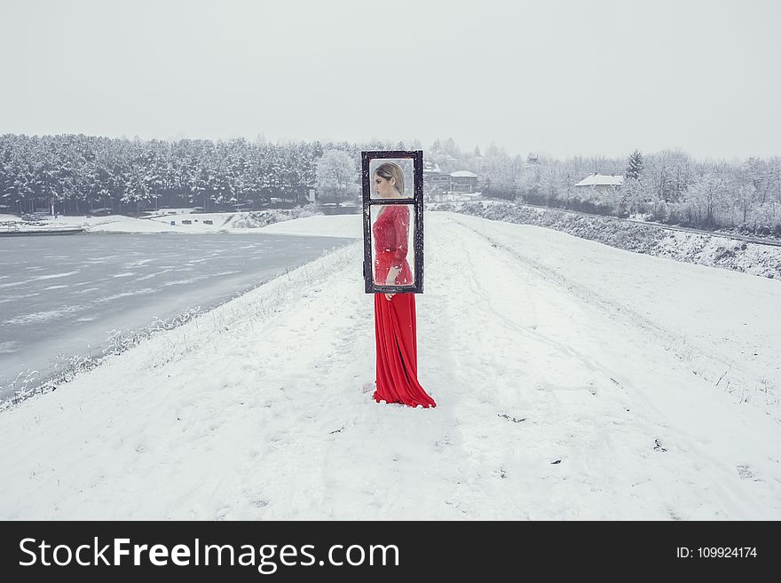 Photography of a Woman Wearing Red Dress