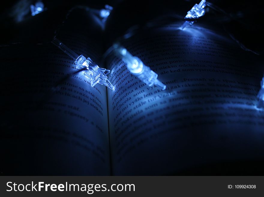 String Lights On Book