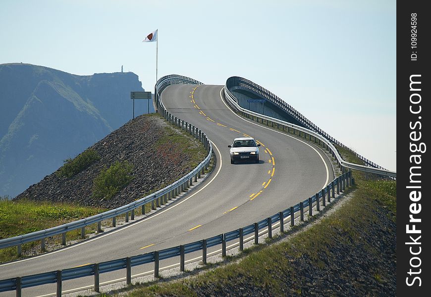 White Car On The Road