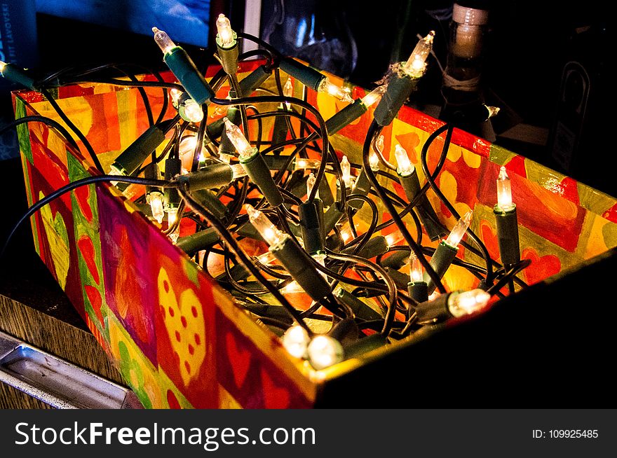 Photo of Orange and Green String Lights