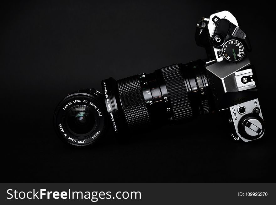 Black and Gray Slr Camera