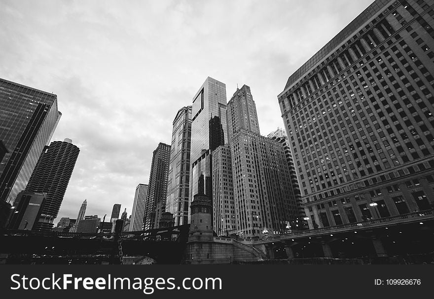 Greyscale Photo Of High Rise Buildings