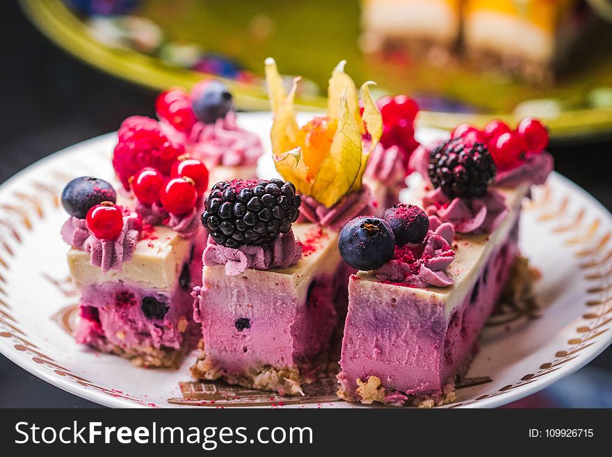 Cake With Raspberry Toppings