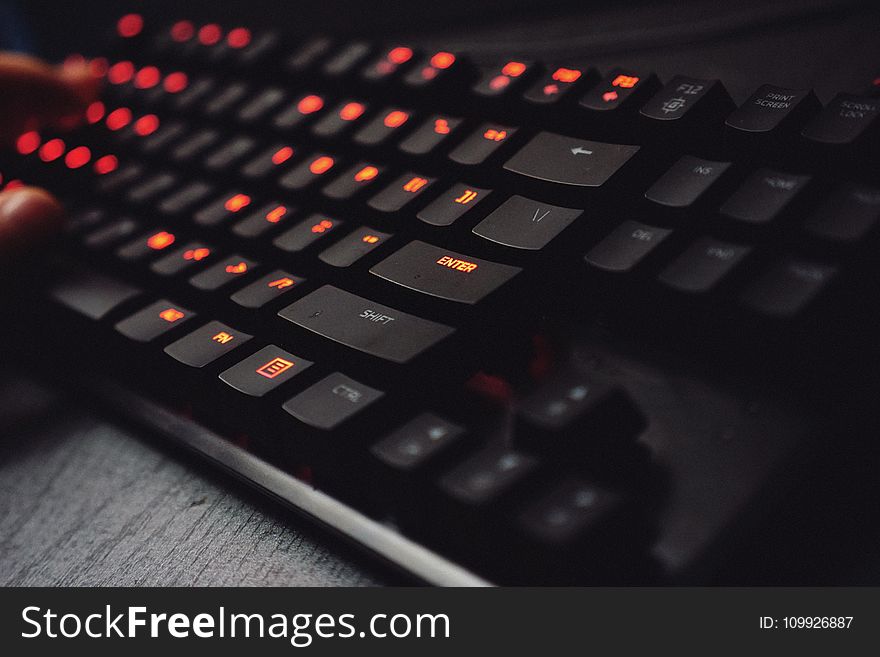Black Lighted Gaming Keyboard