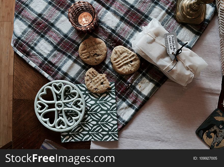 Cookies on a Plaid Mat