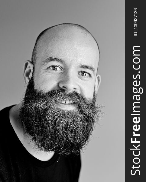 Gray Scale Bearded Man