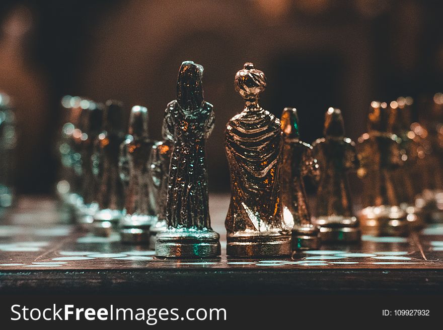 Bokeh Photo Of Chess Pieces