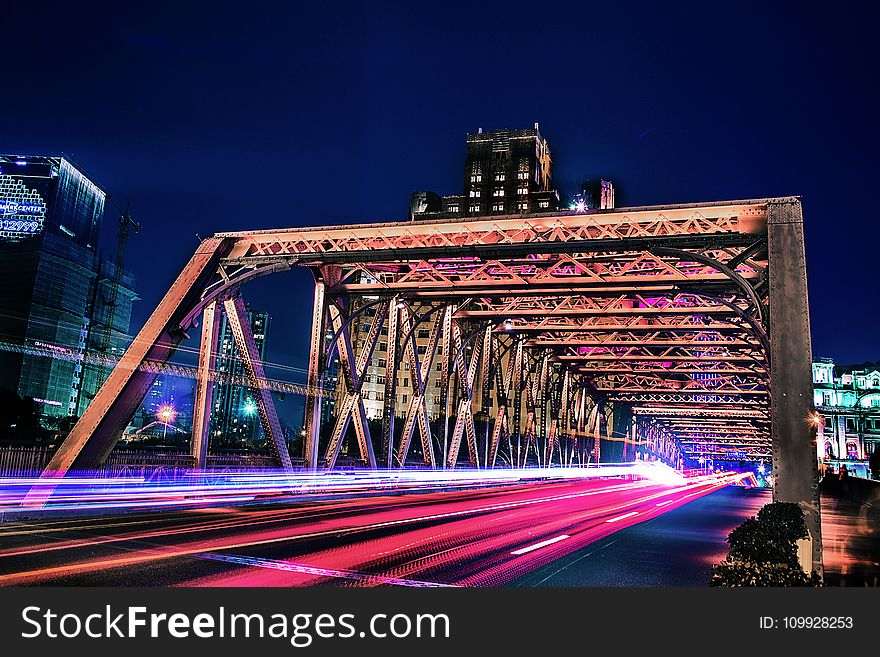 Bridge In Time-lapse Photo