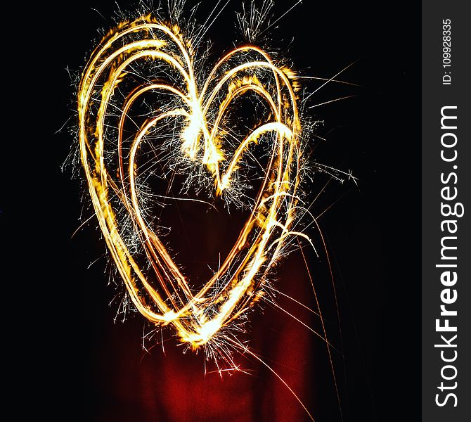 Heart-shaped Fireworks