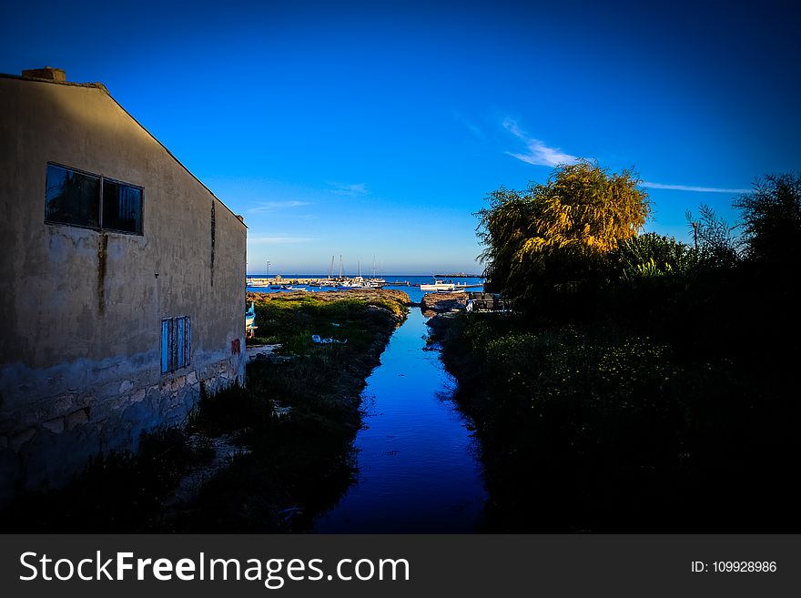 Architecture, Beach, Blue