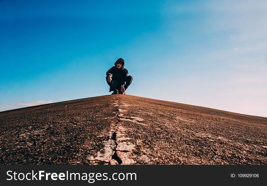 Man Sitting Ground